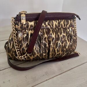 B. MAKOWSKY Leopard Print on leather formal Bag